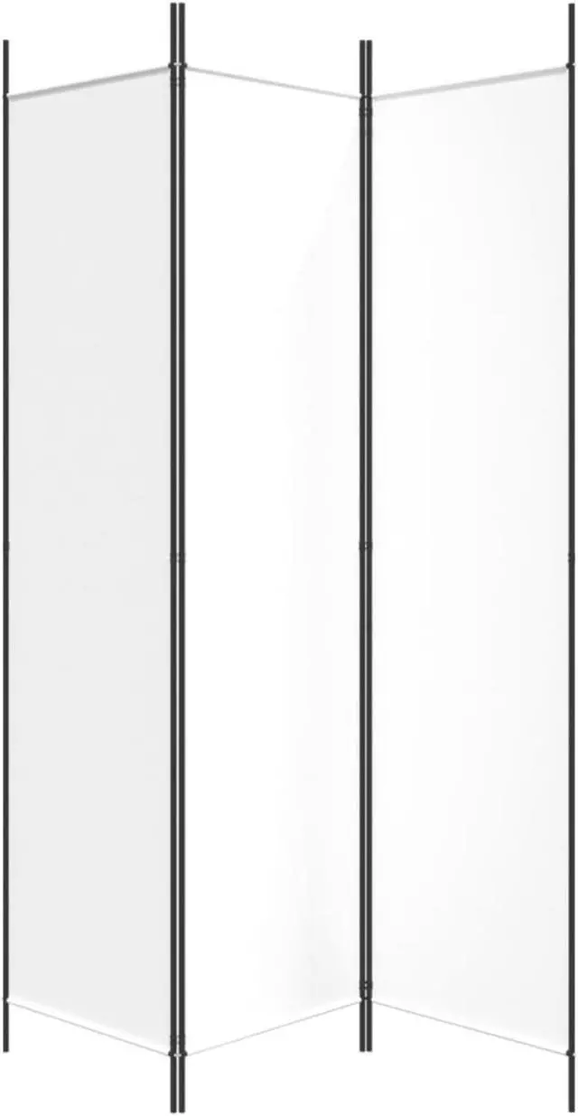 Alt view image 4 of 10 - vidaXL 3 Panel Room Divider Privacy Screen for Room Separation White Fabric