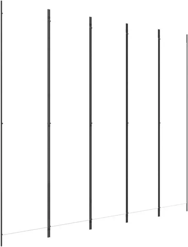 Alt view image 2 of 10 - vidaXL 5-Panel Room Divider White 98.4"x86.6" Fabric