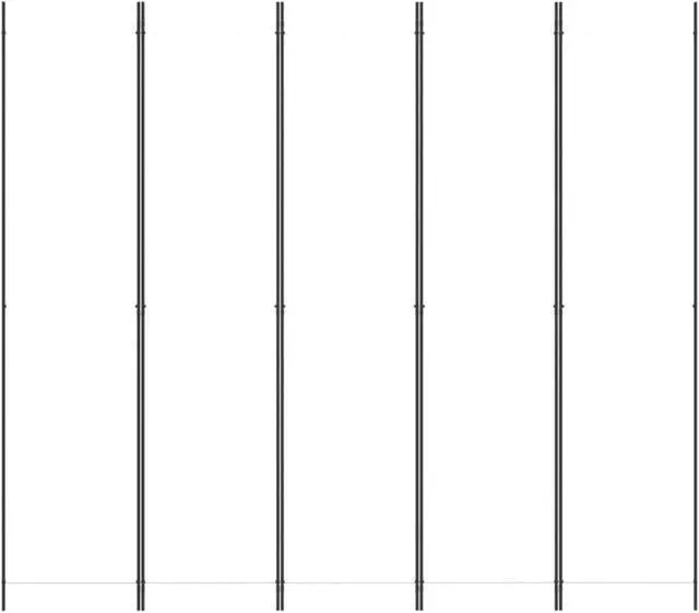 Alt view image 3 of 10 - vidaXL 5-Panel Room Divider White 98.4"x86.6" Fabric