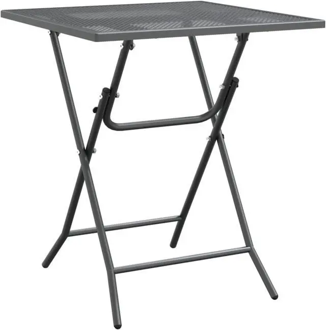 Alt view image 4 of 10 - vidaXL 5 Piece Patio Dining Set Expanded Metal Mesh Anthracite