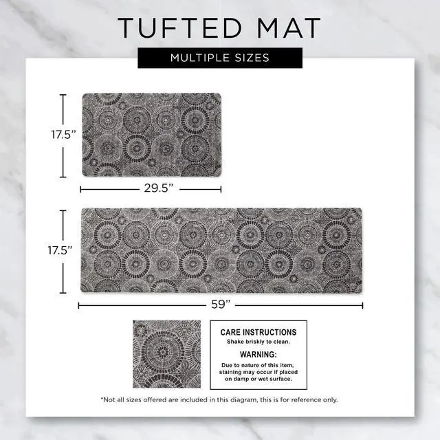 Alt view image 2 of 6 - DII Blue Tonal Stripe Tufted Mat 17.75x29.5 inches