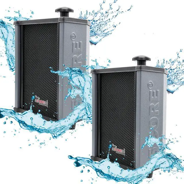 Alt view image 8 of 12 - 5 Core Outdoor Speakers Pair Stereo In Wall Speaker 100W Peak Passive Outside Surface Mount Wired Waterproof Patio House Garage Indoor Exterior Audio System Out Door Bocinas Para Casa - 10T G 2PCS