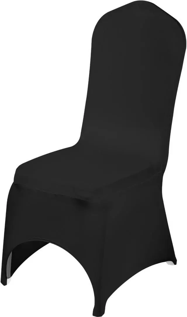Main image of VEVOR 50pcs Stretch Spandex Universal Chair Cover Black Durable Xmas Decoration Formal