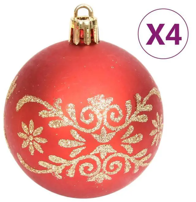 Alt view image 14 of 16 - vidaXL Christmas Bauble Set 70 Piece Christmas Ball for Xmas Tree Gold and Red