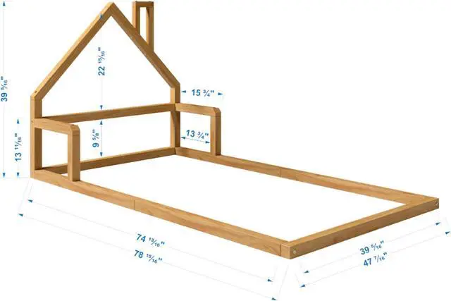 Alt view image 2 of 7 - P'kolino, Casita House Twin Floor Bed