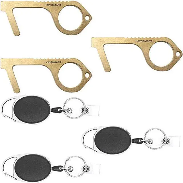 Alt view image 9 of 10 - KeySmart CleanKey Brass Hand Tool Combo (3 Pack)