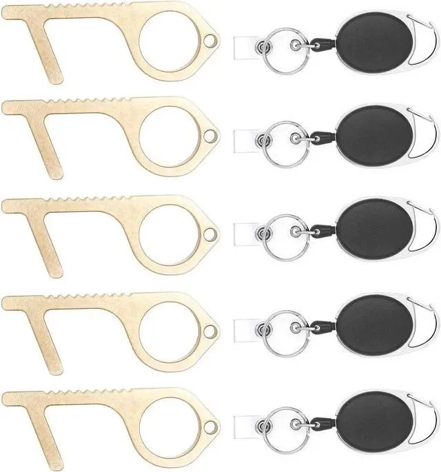 Alt view image 9 of 9 - KeySmart CleanKey Brass Hand Tool Combo (5 Pack)