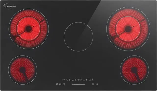 Alt view image 7 of 7 - Empava 36 Inch Black Electric Radiant Cooktop 36REC14