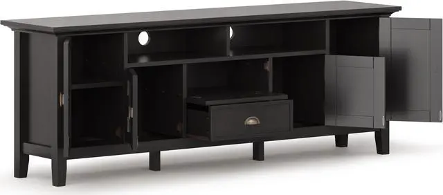 Alt view image 3 of 6 - Redmond SOLID WOOD 72 inch TV Media Stand in Hickory Brown For TVs up to 80 inches