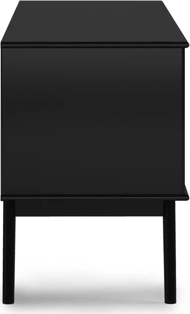 Alt view image 4 of 6 - Draper SOLID HARDWOOD Mid Century Low TV Media Stand in Black For TVs up to 65 inches
