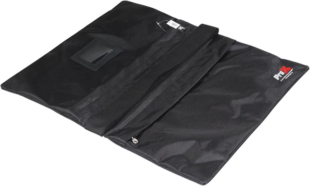 Alt view image 2 of 6 - 50lb Capacity Black Double Zipper Saddlebag Sandbag - Empty