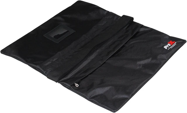 Alt view image 3 of 6 - 50lb Capacity Black Double Zipper Saddlebag Sandbag - Empty