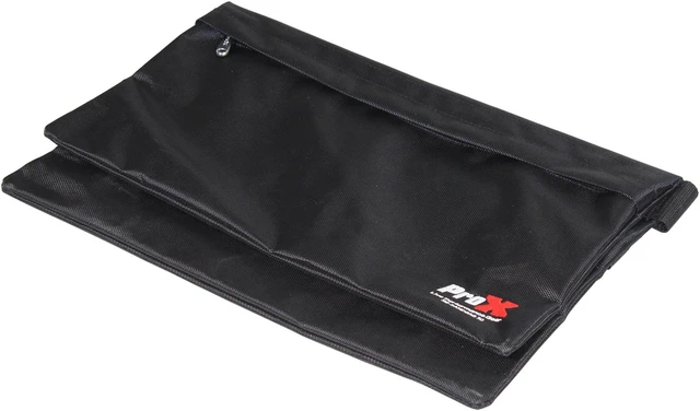 Alt view image 4 of 6 - 50lb Capacity Black Double Zipper Saddlebag Sandbag - Empty