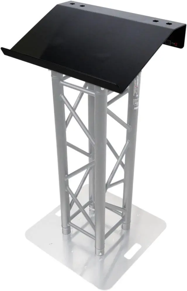 Main image of Truss Lectern 24" Black Powder Finish Aluminum Fits F34 w/ 4x Punched for D-Series Connectors