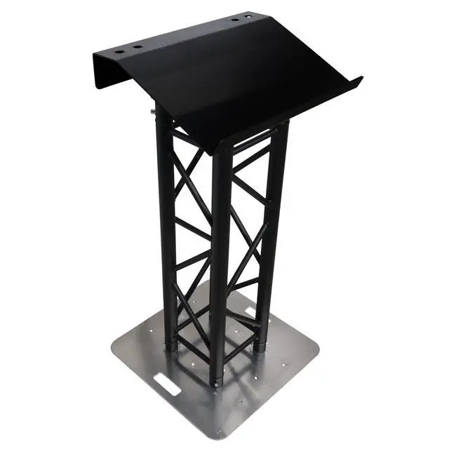 Alt view image 4 of 11 - Truss Lectern 24" Black Powder Finish Aluminum Fits F34 w/ 4x Punched for D-Series Connectors