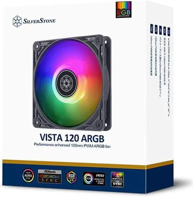 Alt view image 6 of 13 - Silverstone Performance enhanced 120mm PWM ARGB fan