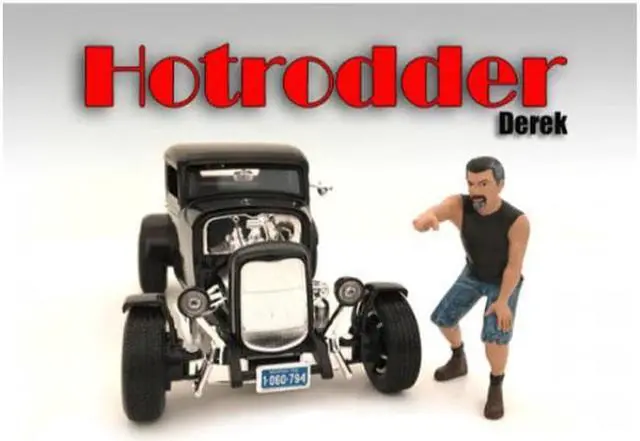 Main image of "Hotrodders" Derek Figure For 1:18 Scale Models by American Diorama