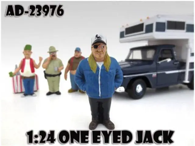 Alt view image 4 of 7 - American Diorama 23976 One Eyed Jack Trailer Park Figure for 1-24 Diecast Model Cars