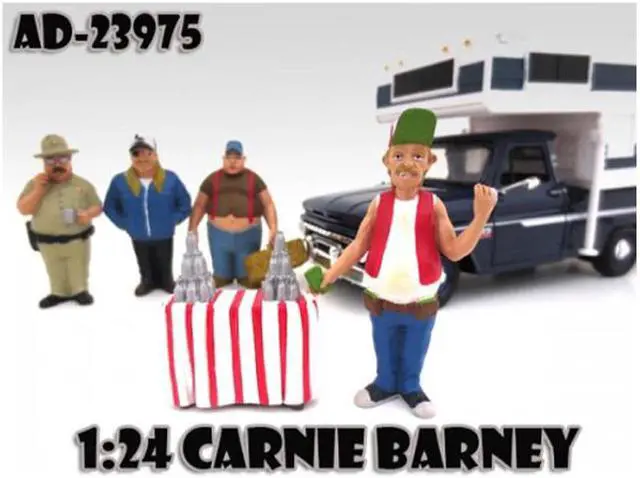 Alt view image 3 of 6 - American Diorama 23975 Carnie Barney Trailer Park Figure for 1-24 Scale Diecast Model Cars