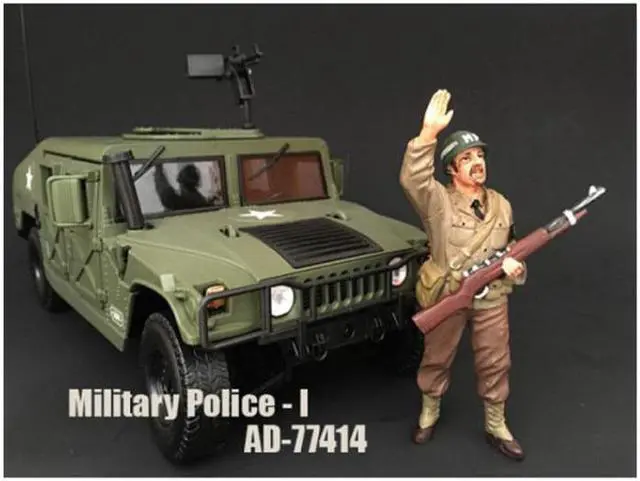 Alt view image 6 of 6 - WWII Military Police Figure I For 1:18 Scale Models by American Diorama