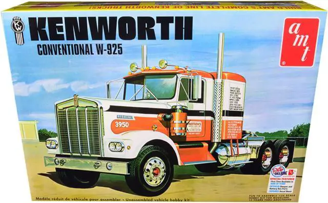 Alt view image 7 of 10 - Kenworth W925 Conventional Semi Truck Model Kit