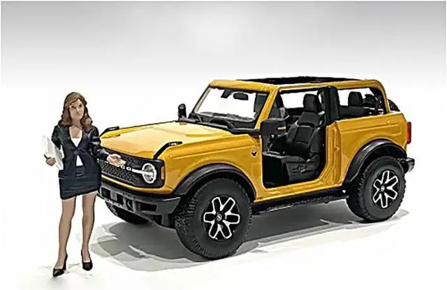 Alt view image 2 of 5 - "The Dealership" Female Salesperson Figurine for 1/24 Scale Models by American Diorama