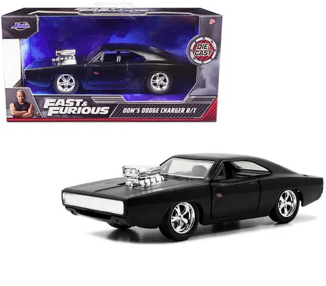 Alt view image 2 of 12 - Dom's Dodge Charger R/T Matt Black "Fast & Furious" Movie 1/32 Diecast Model Car by Jada