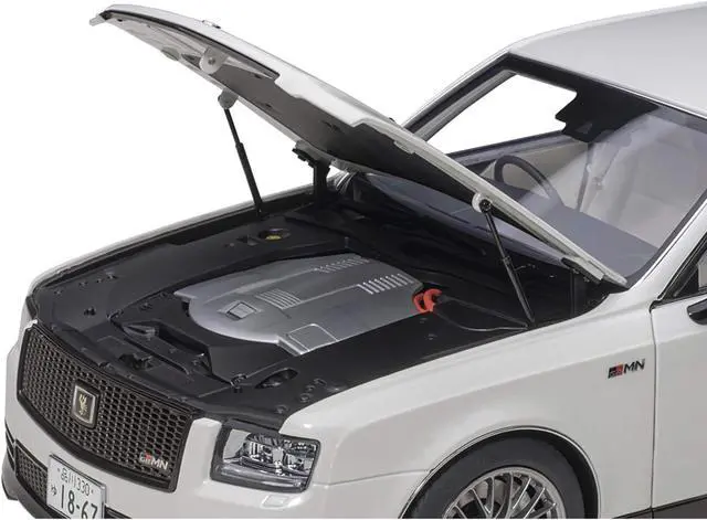 Alt view image 5 of 15 - Toyota Century GRMN RHD (Right Hand Drive) Pearl White 1/18 Model Car by Autoart