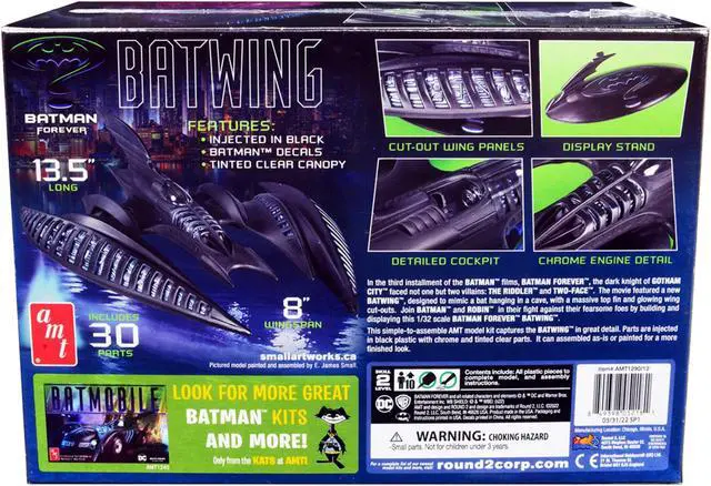 Alt view image 5 of 12 - Skill 2 Model Kit Batwing "Batman Forever" (1995) Movie 1/32 Scale Model by AMT