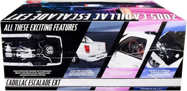 Alt view image 5 of 12 - Skill 2 Model Kit 2005 Cadillac Escalade EXT 1/25 Scale Model by AMT