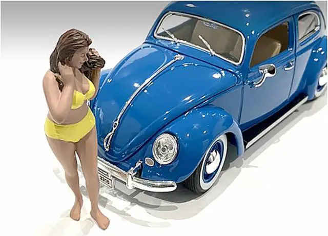 Alt view image 2 of 8 - Beach Girl Amy Figurine for 1/18 Scale Models by American Diorama