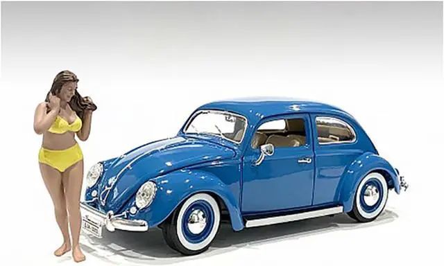 Alt view image 2 of 9 - Beach Girl Amy Figurine for 1/24 Scale Models by American Diorama