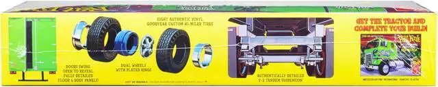 Alt view image 5 of 12 - Skill 3 Model Kit Fruehauf FB Beaded Panel Van Trailer "Rat Fink" 1/25 Scale Model by AMT