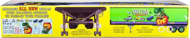 Alt view image 4 of 12 - Skill 3 Model Kit Fruehauf FB Beaded Panel Van Trailer "Rat Fink" 1/25 Scale Model by AMT