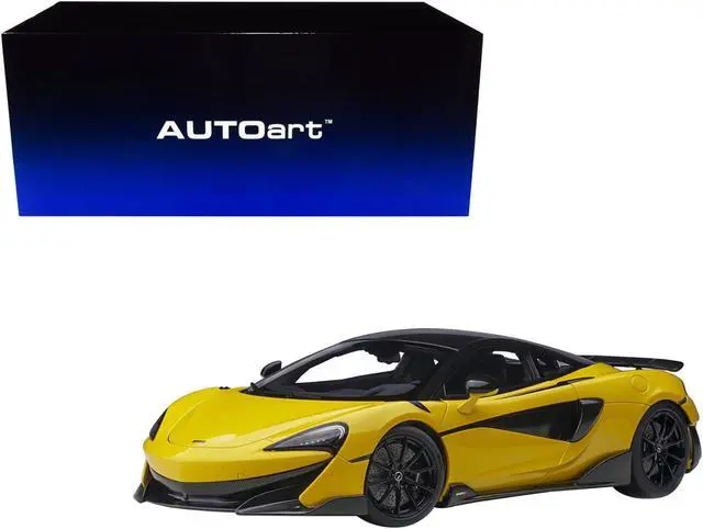 Alt view image 2 of 14 - Mclaren 600LT Sicilian Yellow and Carbon 1/18 Model Car by Autoart