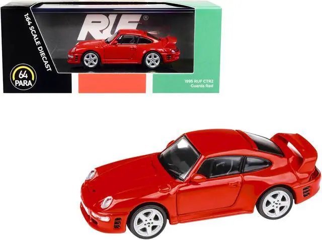 Alt view image 3 of 7 - 1995 RUF CTR2 Guards Red 1/64 Diecast Model Car by Paragon