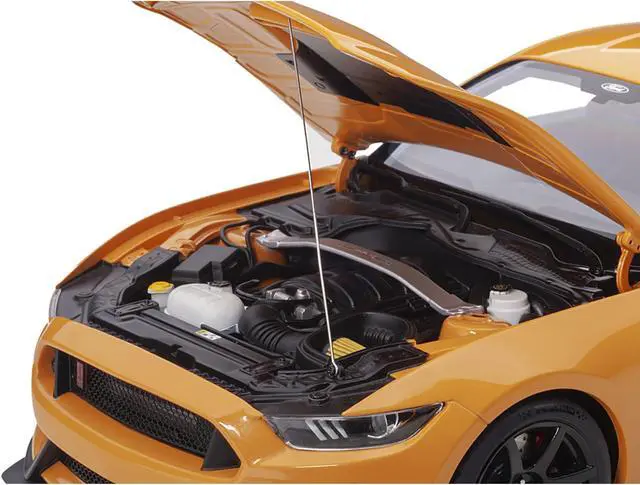 Alt view image 4 of 14 - Ford Mustang Shelby GT-350R Orange Fury Metallic 1/18 Model Car by Autoart