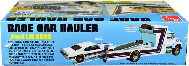 Alt view image 3 of 12 - Skill 3 Model Kit Ford LN 8000 Race Car Hauler Louisville Line 1/25 Scale Model by AMT