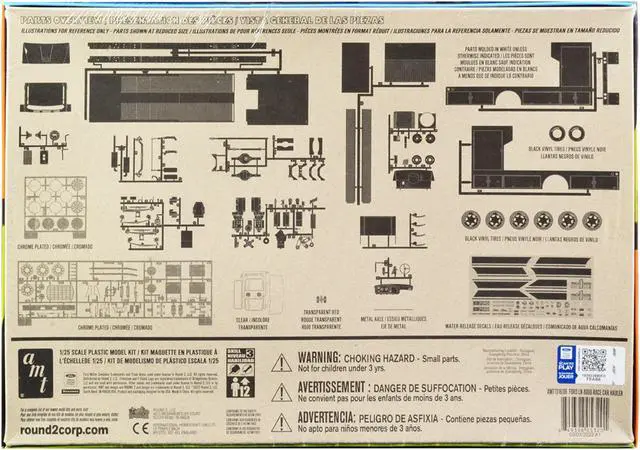 Alt view image 5 of 12 - Skill 3 Model Kit Ford LN 8000 Race Car Hauler Louisville Line 1/25 Scale Model by AMT