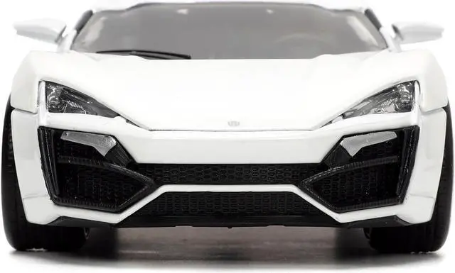 Alt view image 5 of 16 - Lykan Hypersport White with Bronze Metallic Rear Spoiler "HKS" "Hyper-Spec" Series 1/24 Diecast Model Car by Jada