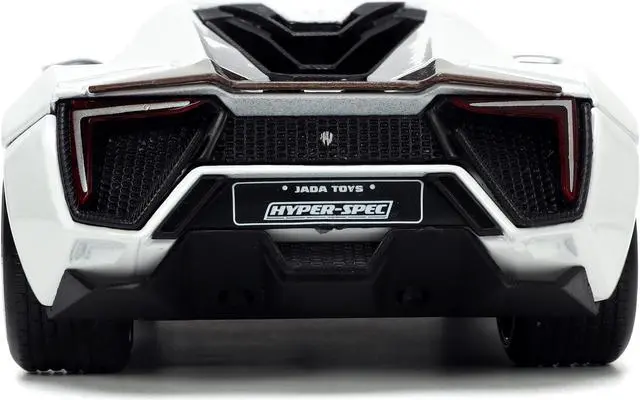 Alt view image 6 of 16 - Lykan Hypersport White with Bronze Metallic Rear Spoiler "HKS" "Hyper-Spec" Series 1/24 Diecast Model Car by Jada