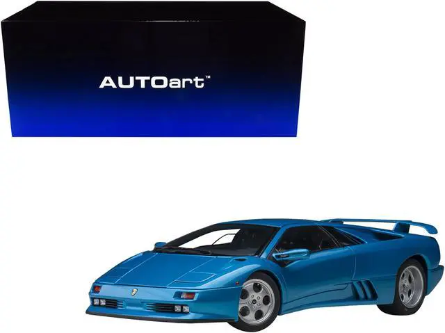 Alt view image 2 of 15 - Lamborghini Diablo SE30 Blu Sirena Blue Metallic 1/18 Model Car by Autoart