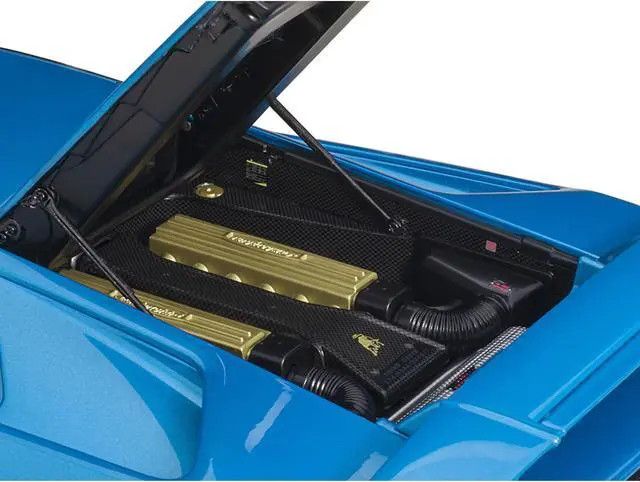 Alt view image 4 of 15 - Lamborghini Diablo SE30 Blu Sirena Blue Metallic 1/18 Model Car by Autoart