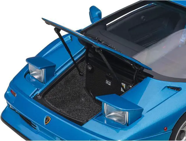 Alt view image 5 of 15 - Lamborghini Diablo SE30 Blu Sirena Blue Metallic 1/18 Model Car by Autoart