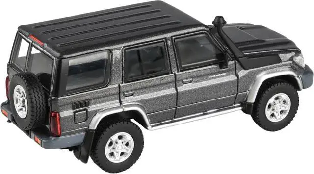 Alt view image 5 of 13 - 2014 Toyota Land Cruiser 76 Graphite Gray Metallic 1/64 Diecast Model Car by Paragon Models