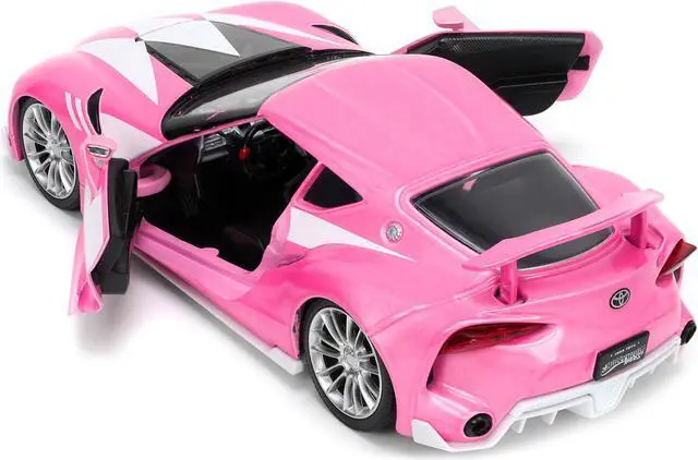 Alt view image 6 of 16 - Toyota FT-1 Concept Pink Metallic and Pink Ranger Diecast Figurine "Power Rangers" "Hollywood Rides" Series 1/24 Diecast Model Car by Jada