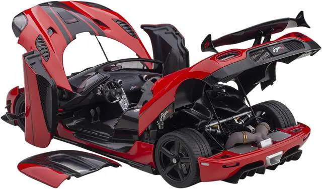 Alt view image 9 of 13 - Koenigsegg Agera RS Chili Red with Black Accents 1/18  Model Car by Autoart