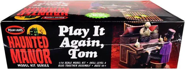 Alt view image 2 of 12 - Skill 2 Model Kit Haunted Manor "Play it Again Tom" Diorama Set 1/12 Scale Model by Polar Lights
