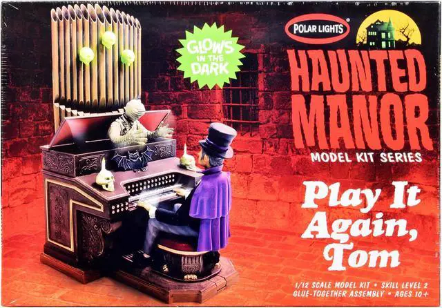 Alt view image 5 of 12 - Skill 2 Model Kit Haunted Manor "Play it Again Tom" Diorama Set 1/12 Scale Model by Polar Lights