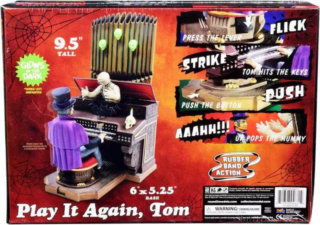 Alt view image 4 of 12 - Skill 2 Model Kit Haunted Manor "Play it Again Tom" Diorama Set 1/12 Scale Model by Polar Lights